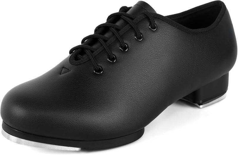 Linodes PU Leather Lace Up Tap Shoe Split Sole Dance Shoes for Women and Men's Dance Shoes - Image 1